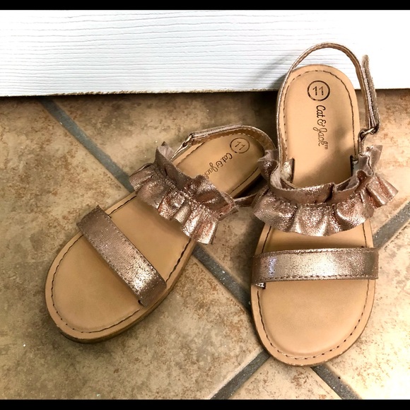 Cat & Jack Rose Gold Sandals - Picture 2 of 9